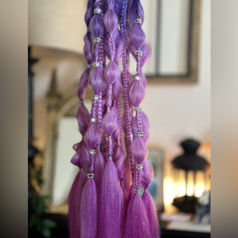 Festival Braids. Set of (2) tie in extensions.Reusable hair for braids or buns.